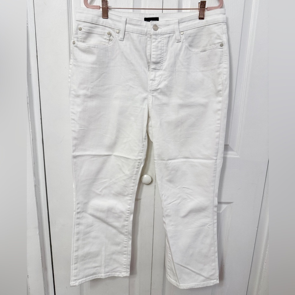 Talbots White Crop Flare Jeans 12